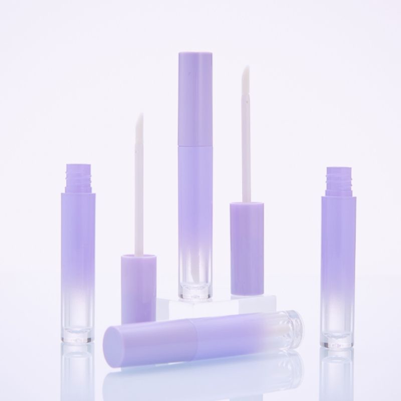 5ml Empty Plastic Lip Gloss Bottle Gradient Purple Lip Gloss Tube