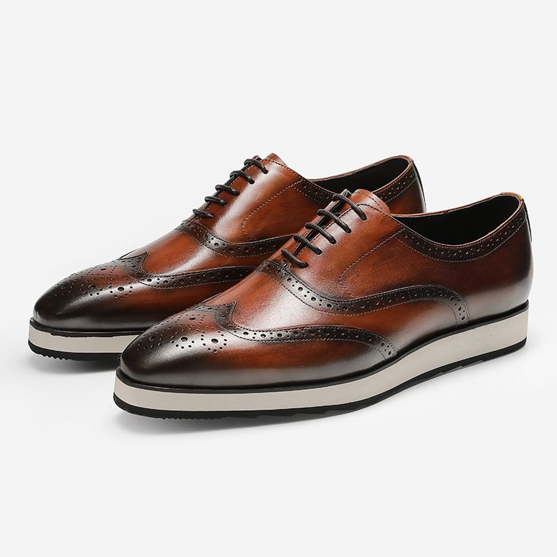 Brand Italian Leather Shoes Men 