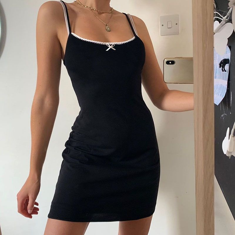 suspender bodycon dress