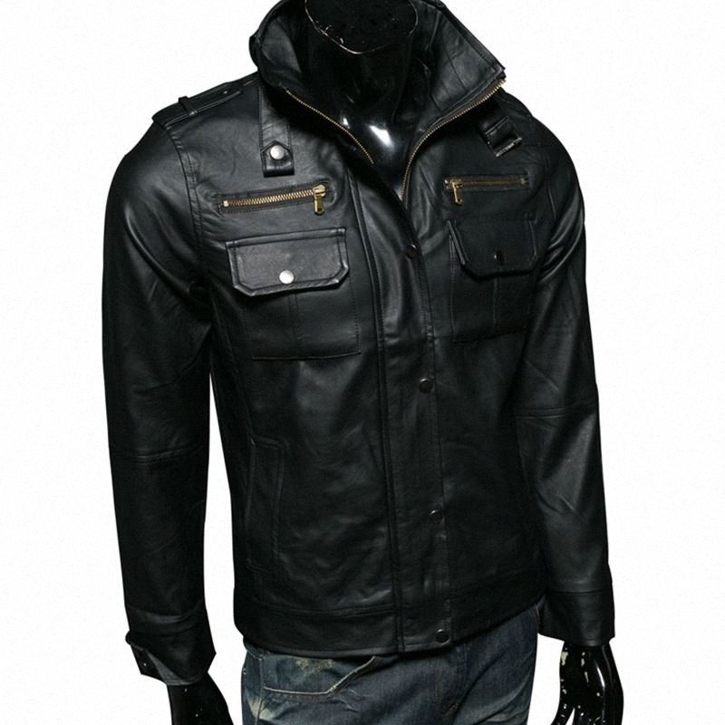 Compra 80. Manera De Los Hombres De La Chaqueta De Cuero Real Dropshipping  Invierno Caliente De La Venta De Los Hombres Calientes De Las Chaquetas De  La Motocicleta Originales De Mangas Largas