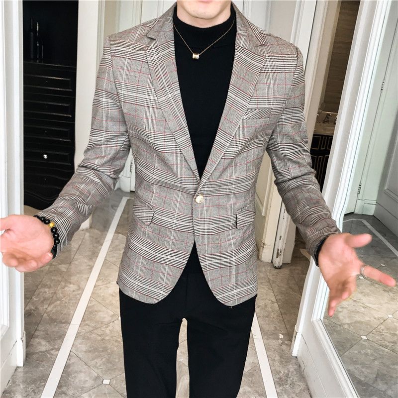 plaid blazer men
