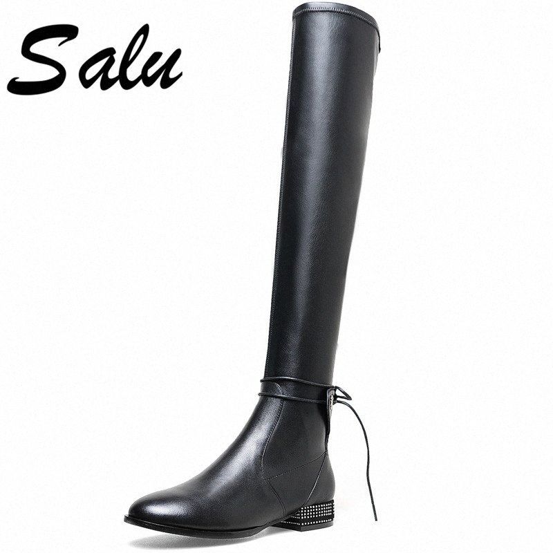 tight black knee high boots