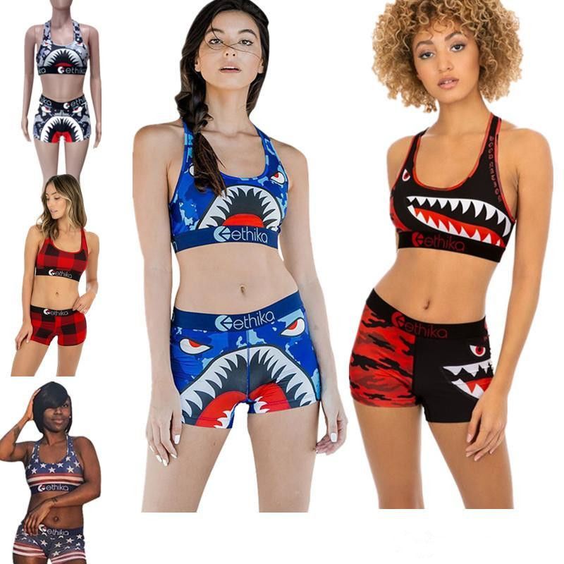 2020 Women Ethika Swimsuit Beachwear I Shaped Vest Sports Bra + Swim