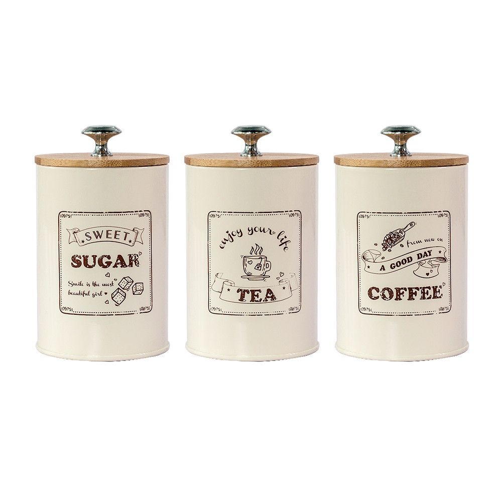 storage jars tea coffee sugar