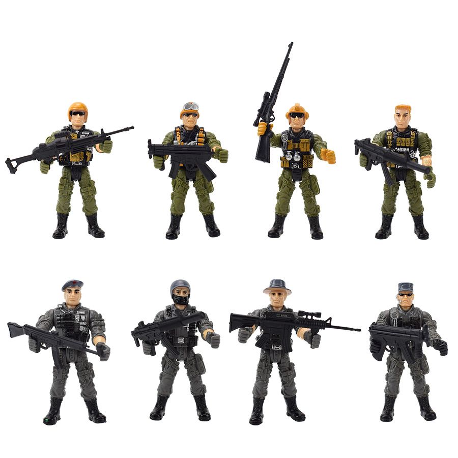 playset Special force Action Figures Kids toys Plastic 9cm Soldier Mens ODCA