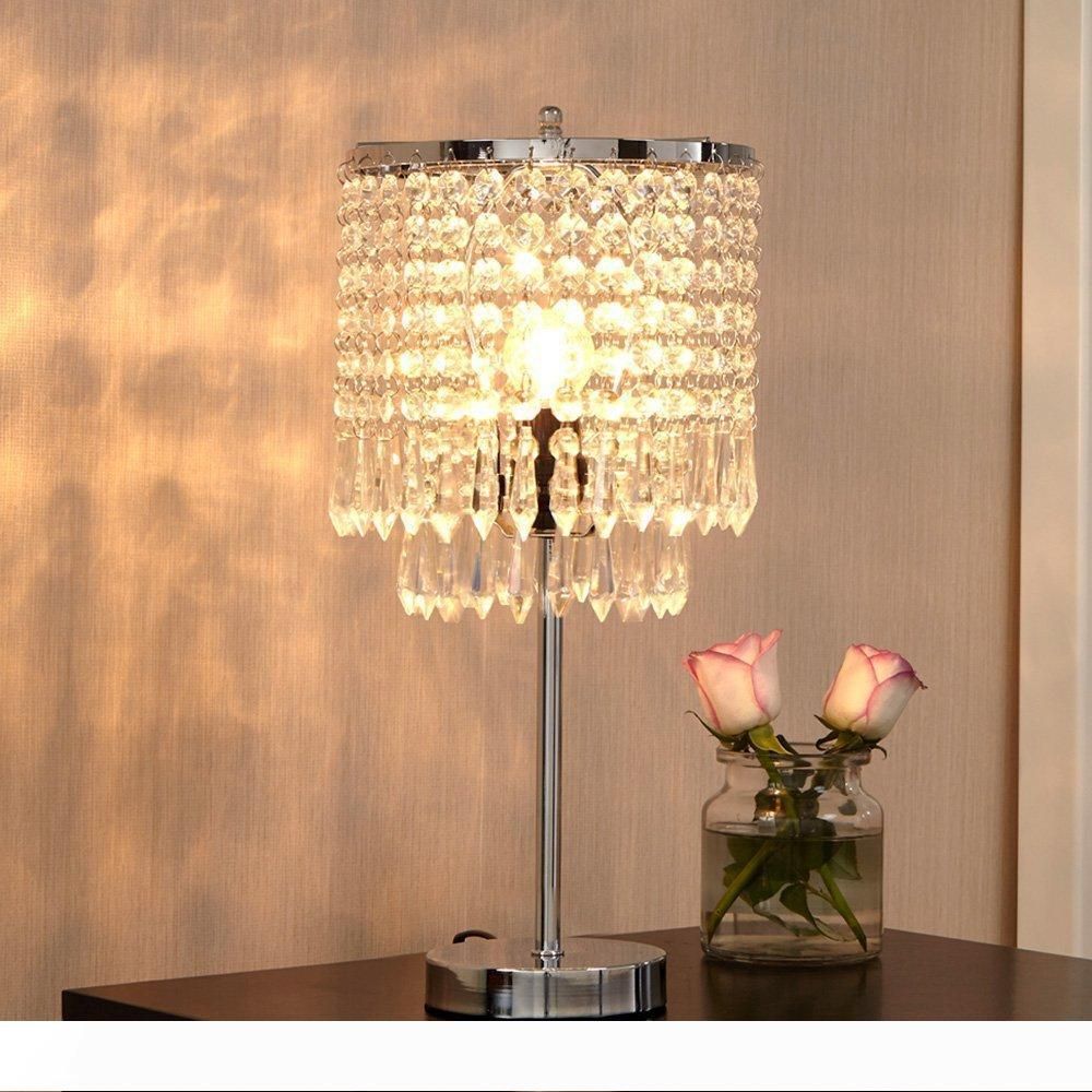 2020 Round Crystal Chandelier Bedroom Nightstand Table Lamp Led Night Light Bedside Desk Lamps For Wedding Living Room Dining Room From Longreelight2 81 46 Dhgate Com