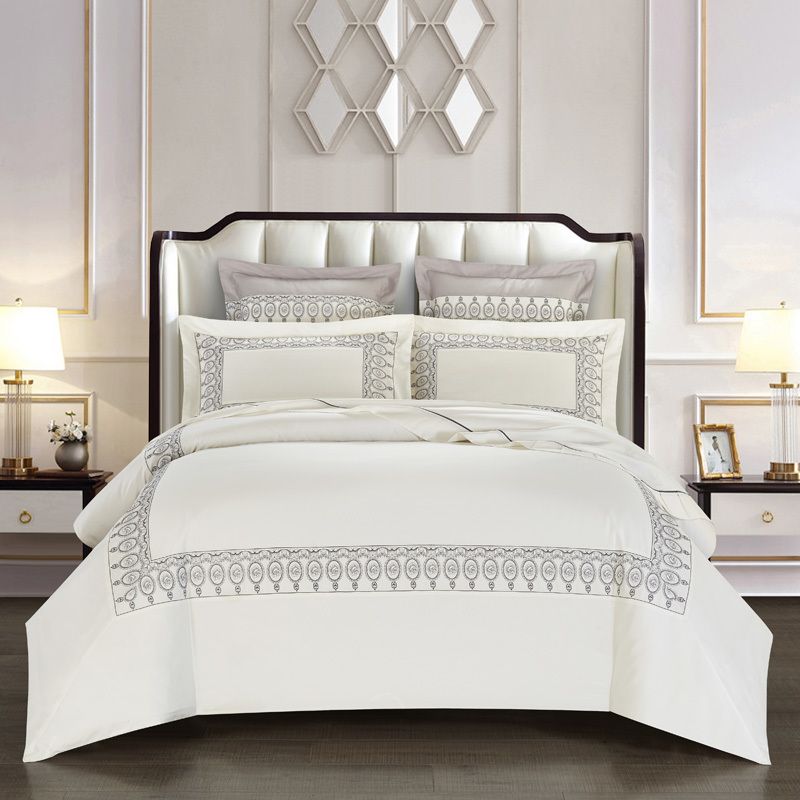 White Gold Bedding Sets / Luxury Design Design Worm Fleece White Gold