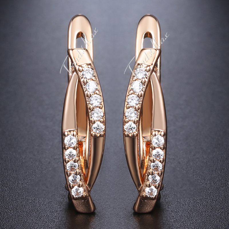 womens rose gold earrings