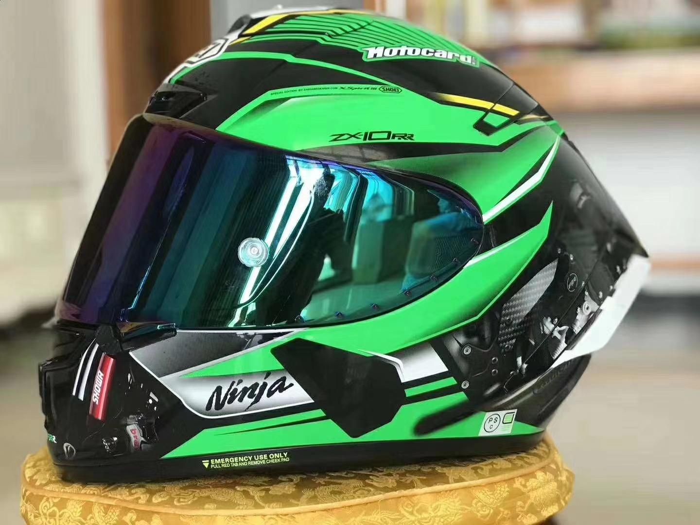 Fronte Pieno X14 Kawasaki Verde Casco Del Motociclo Antiappannamento  Visiera Uomo Che Guida Auto Motocross Casco Della Motocicletta NON ORIGINAL  Casco Da 211,57 € | DHgate Italy