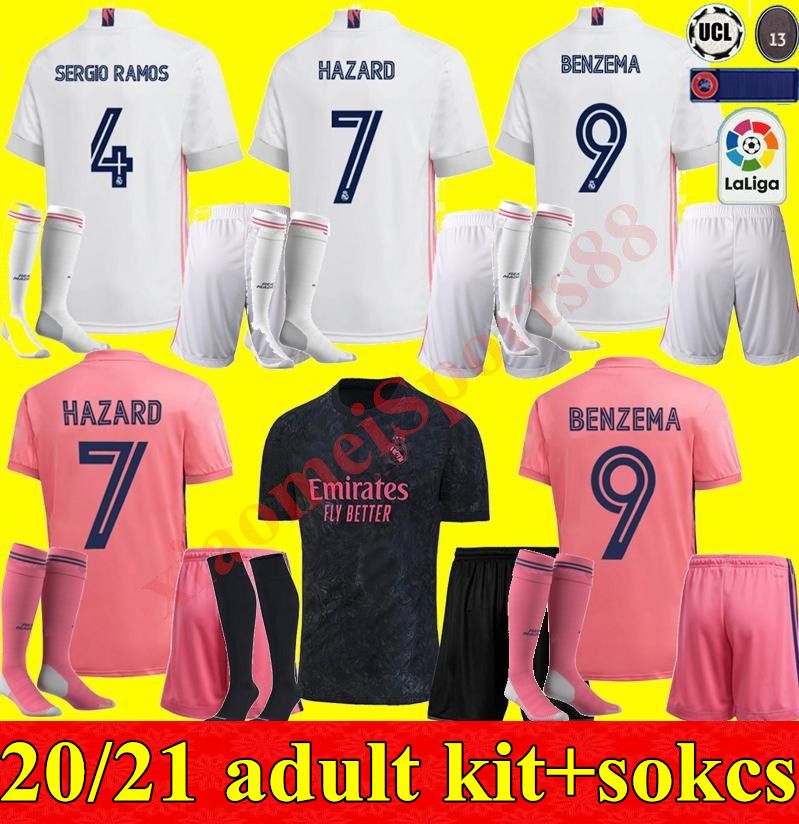 2020 New 20 21 Real Madrid Men Kit 2020 2021 Soccer Jerseys HAZARD BENZEMA  MODRIC Isco ASENSIO Camiseta De Futbol Football Uniform Sets From  Xiaomeisports88, $10.57 | DHgate.Com