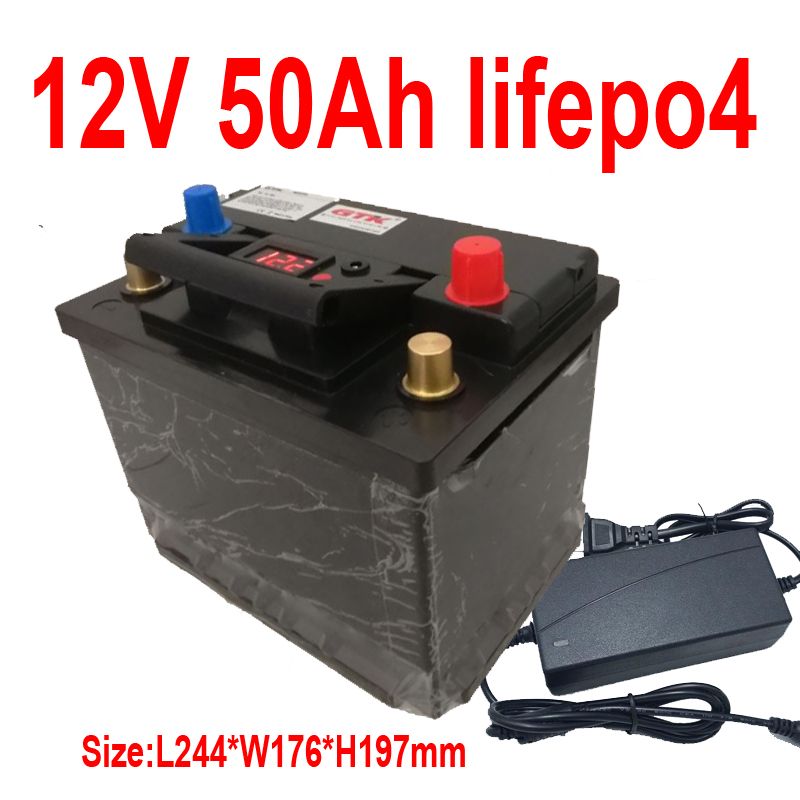 Gtk Lithium 12 8v 12v 50ah Lifepo4 Battery Bms 4s Deep Cycle For Golf Cart Rv Solar Energy Storage Portable Power 6a Charger All Battery Battery Cables From Liuzedongiiii 338 95 Dhgate Com