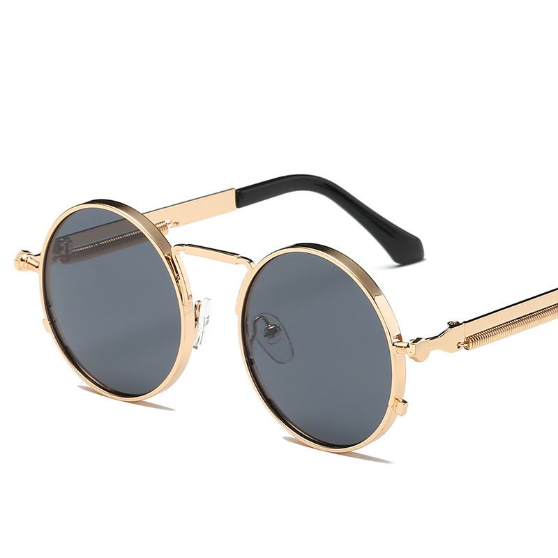 Rotondo Buco Della Serratura In Metallo Ponte Hipster occhiali da sole di buona qualità Stile Vintage REMADE 