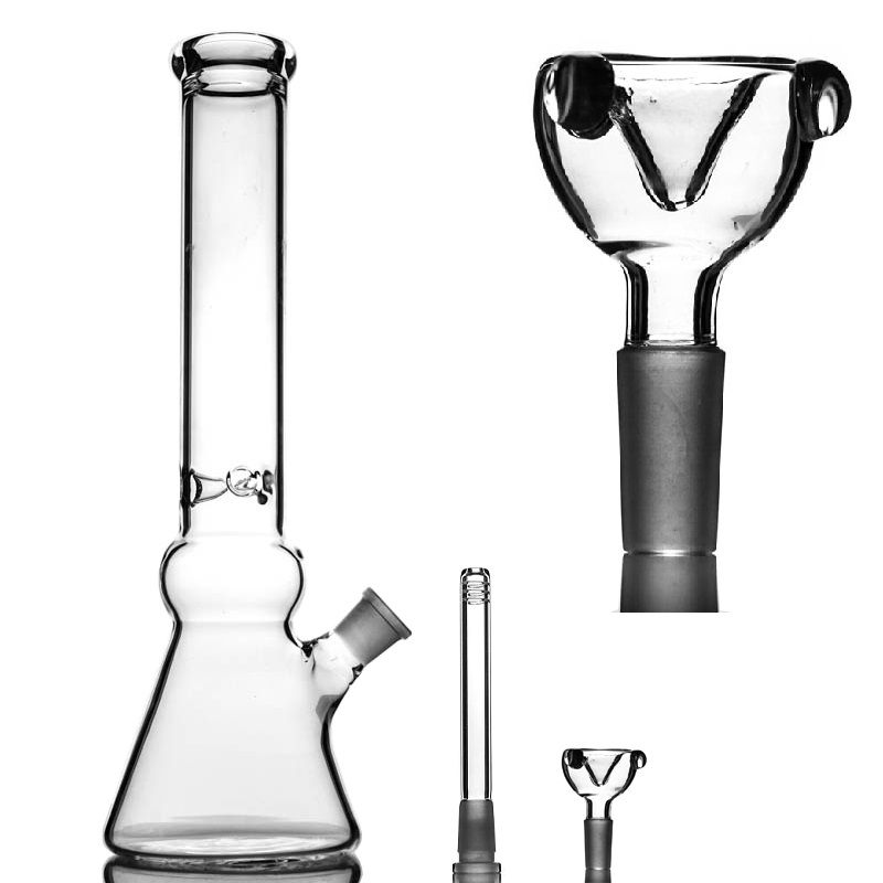 2021 Classical GLASS BONG With Beaker Base And Ice Catcher 13.5 Inches