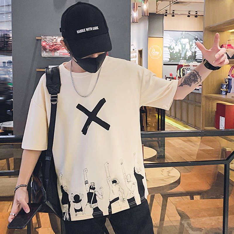 Mens Summer Fashion Casual Print T 