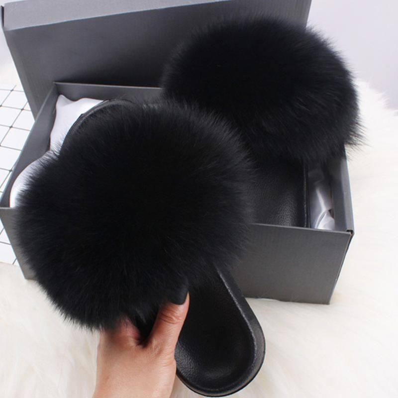 black fluffy shoes