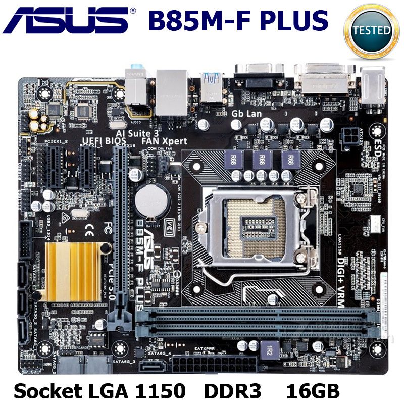 Inmoralidad letal dar a entender LGA 1150 ASUS B85M-F PLUS original placa madre socket LGA 1150 DDR3 de 16 GB Inmoralidad letal dar a entender LGA 1150 ASUS B85M-F PLUS original placa madre socket LGA 1150 DDR3 de 16 GB