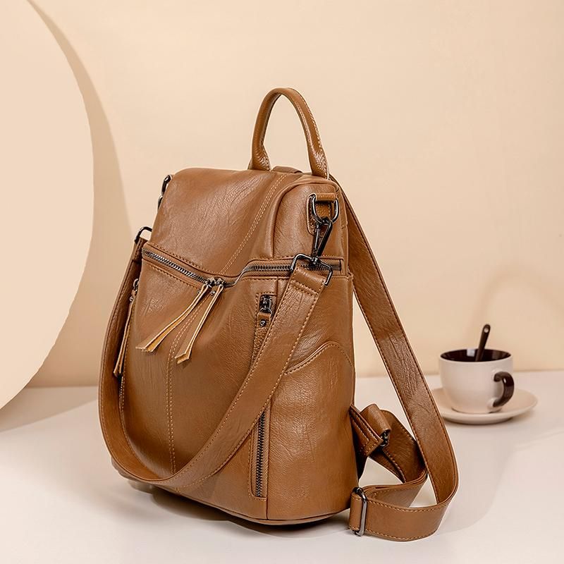 soft leather backpack womens
