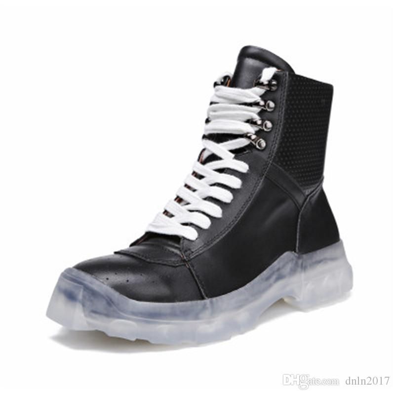 transparent combat boots
