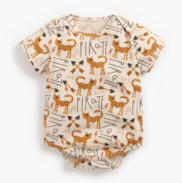 #4 Animal Printed Infant Romper