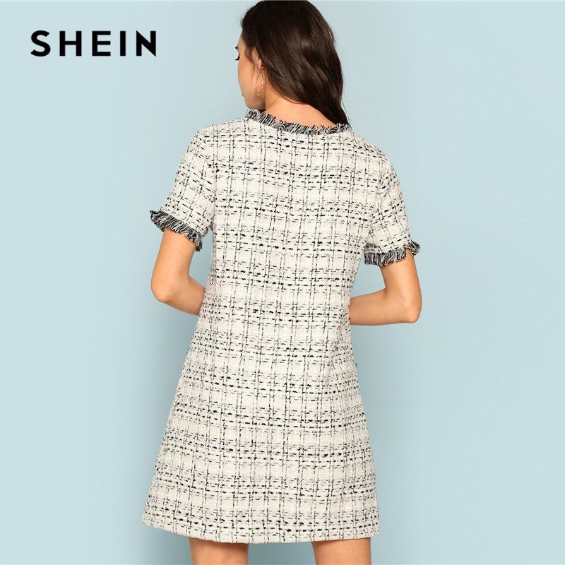 robe tweed shein
