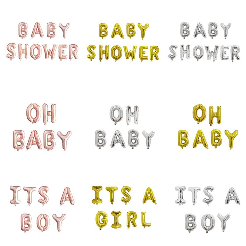 oh baby letter balloons