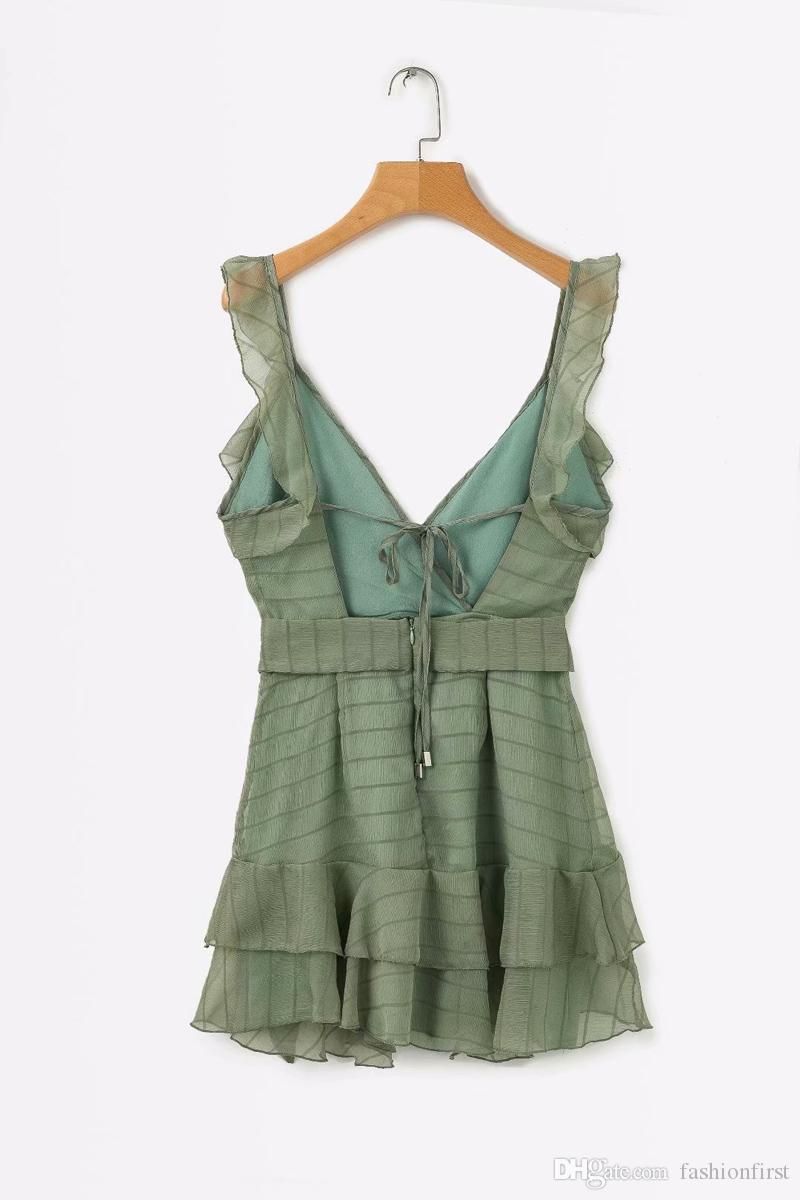 white and green dress