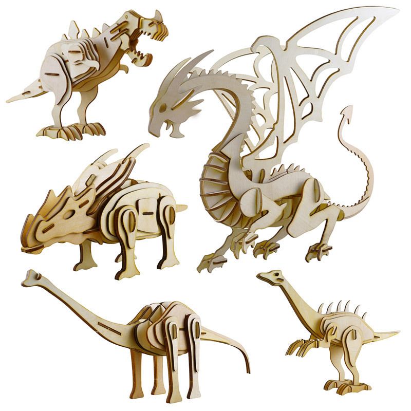 wooden puzzle dragon