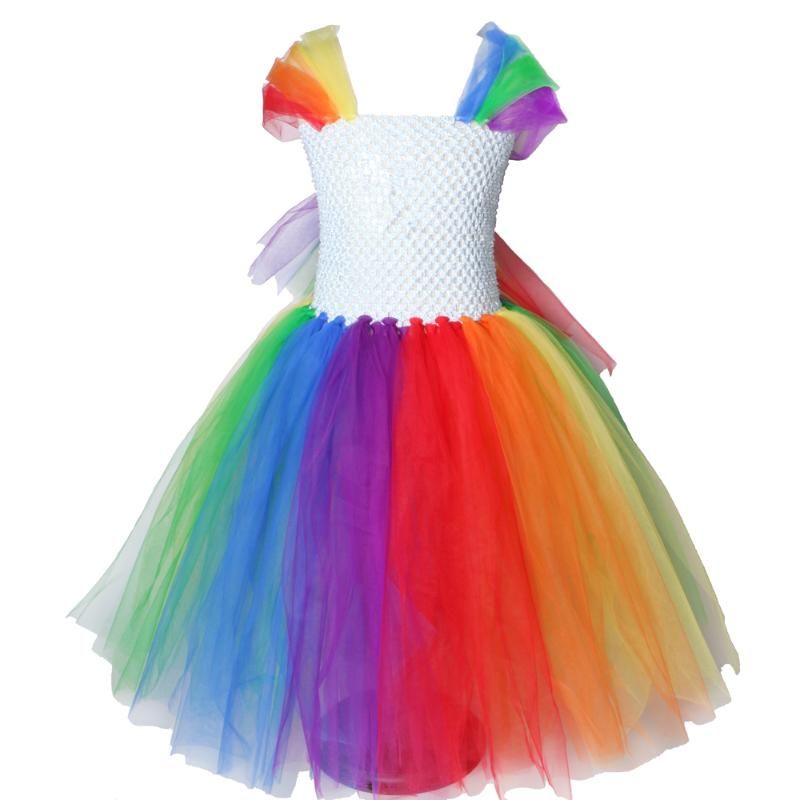 girl in the rainbow dress