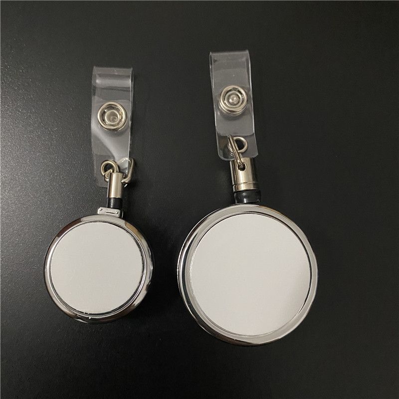 Sublimation Blank Retractable Lanyard Name Tag Card Badge Reel Holder