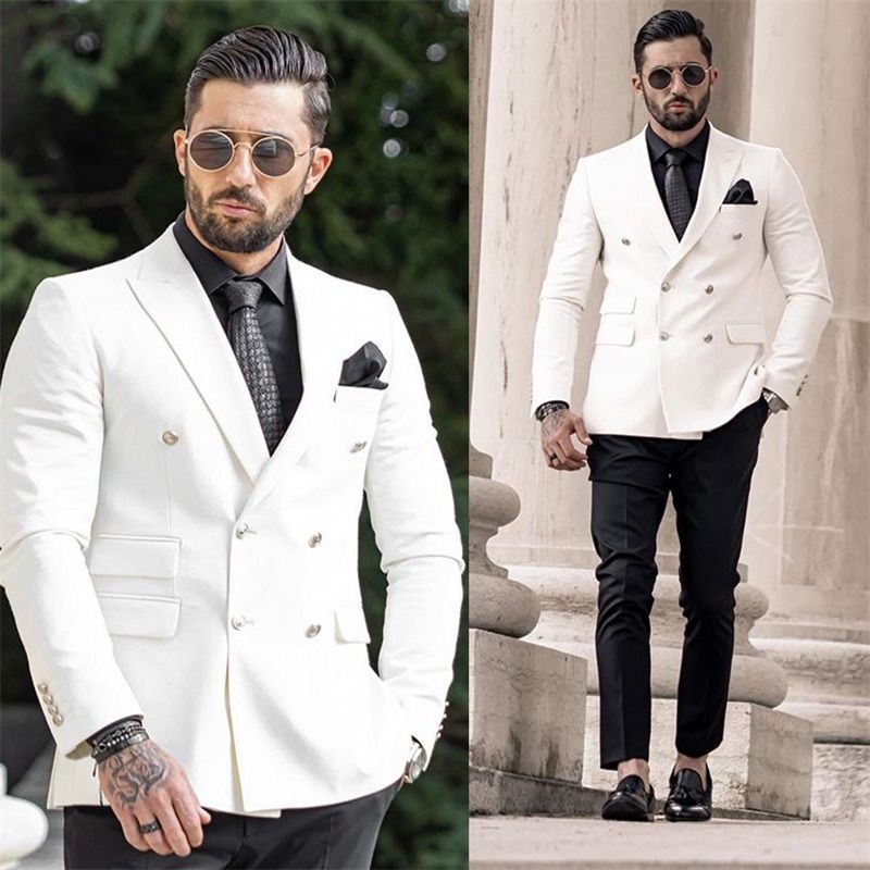 white coat suit for wedding