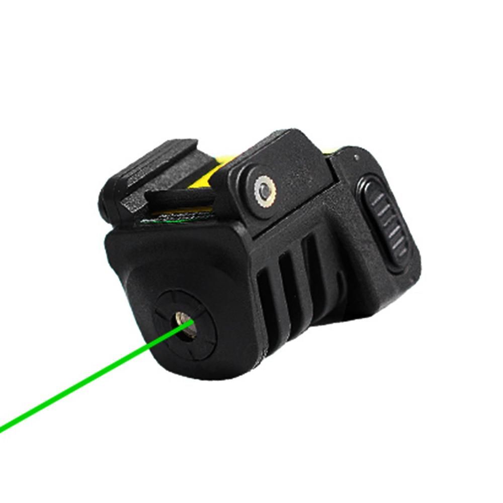 USB Rechargeable Mini Red Green Laser Tactical Gear For Fullsize Compact Pistol 