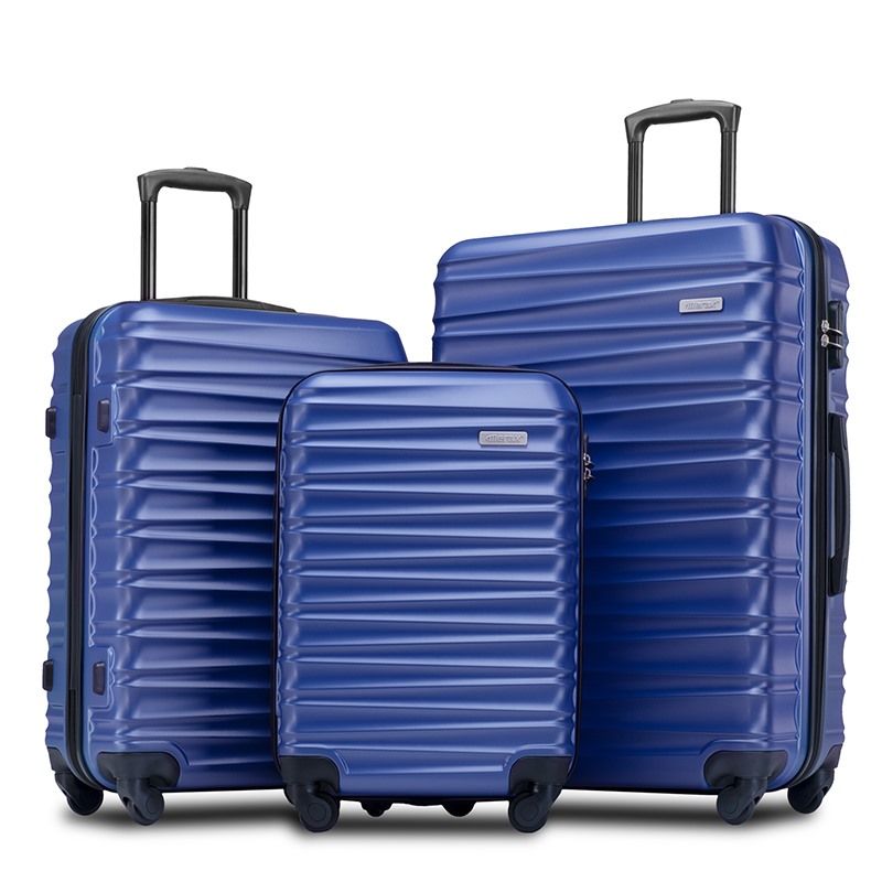 Compra 3 Piezas De Equipaje, Maleta Con Ruedas Portátil ABS Azul 20/24/28  Pulgadas, 8 Rueda Giratoria Caso Equipaje Que Se Puede Ampliar, Con Handl  Telescópica Barato | Entrega Rápida Y Calidad | Es.Dhgate