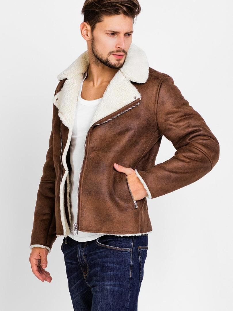 faux suede jacket mens