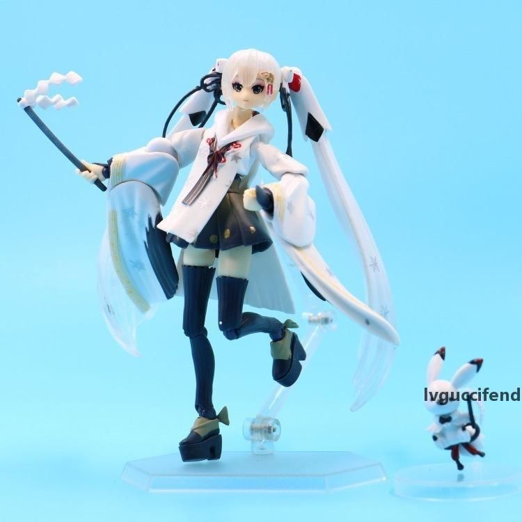 Snow Hatsune Miku Crane Priestess 15CM Figma 045# EX-045 PVC Action Figure Loose