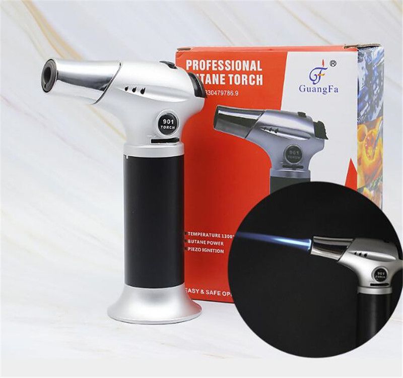 2021 Metal Gun Lighter Upside Down Jet Flame Jet Flame Torch Windproof