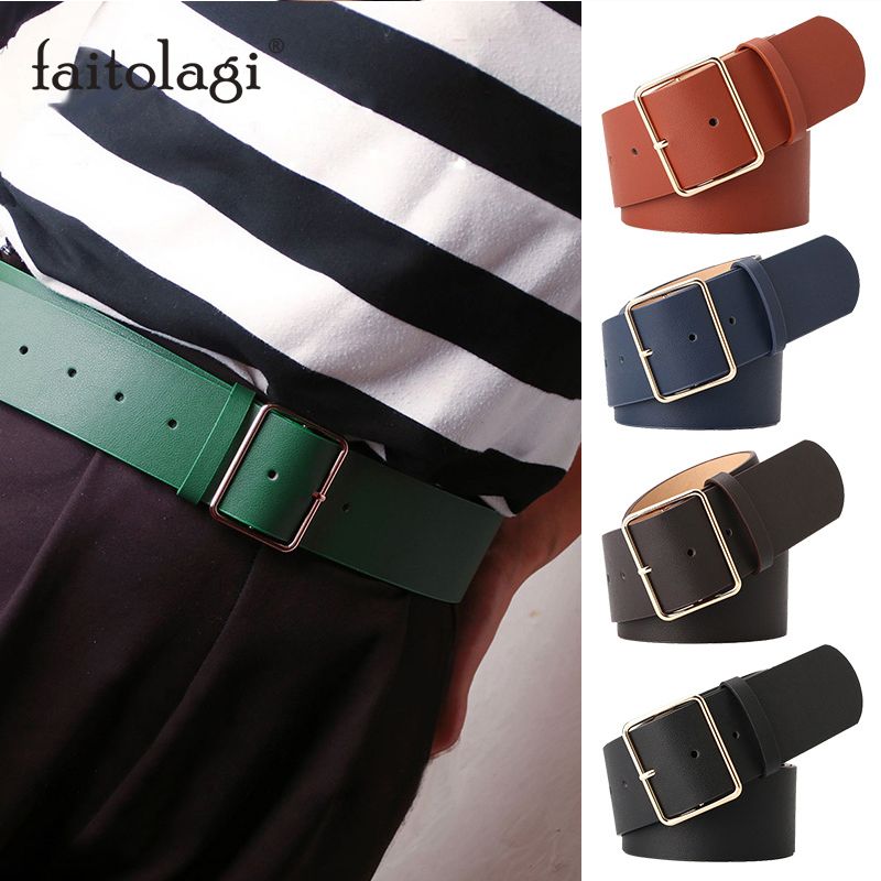 black dress belt with gold buckle