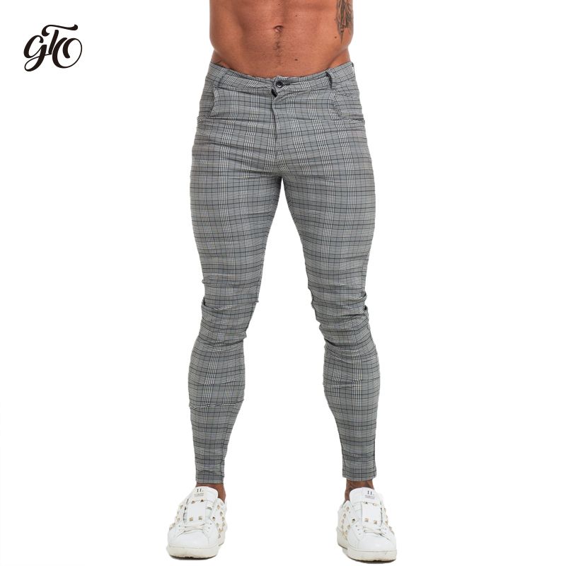 Compra Pantalones Para Hombres Gingtto Chinos Pantalones Skinny Fit Grey  Chino Para Hombres Longitud Completa Cómodo Slim Slim ZM360 Barato |  Entrega Rápida Y Calidad | Es.Dhgate