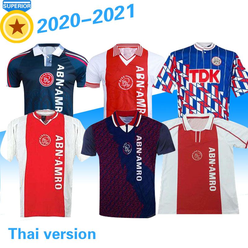 2020 04/05 Ajax Red Retro Edition Soccer Jerseys 94/95 ...