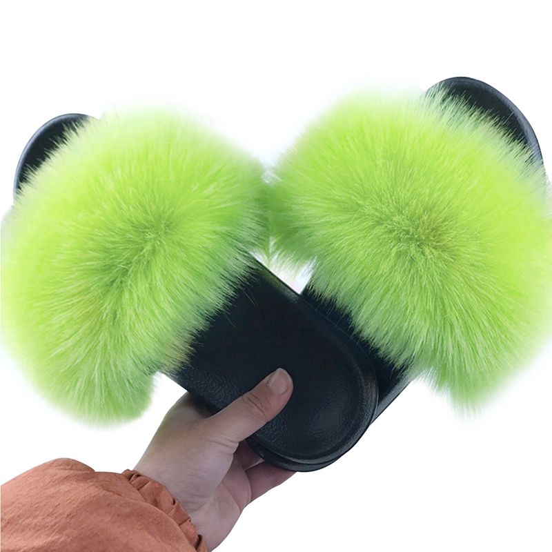 faux fur slides cheap
