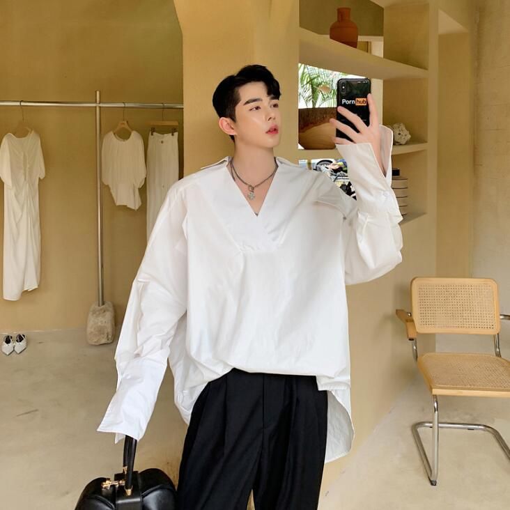 Loose shirt male Clearance