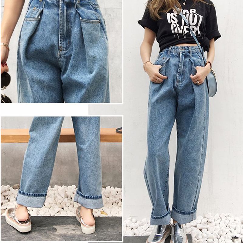high waisted baggy jeans
