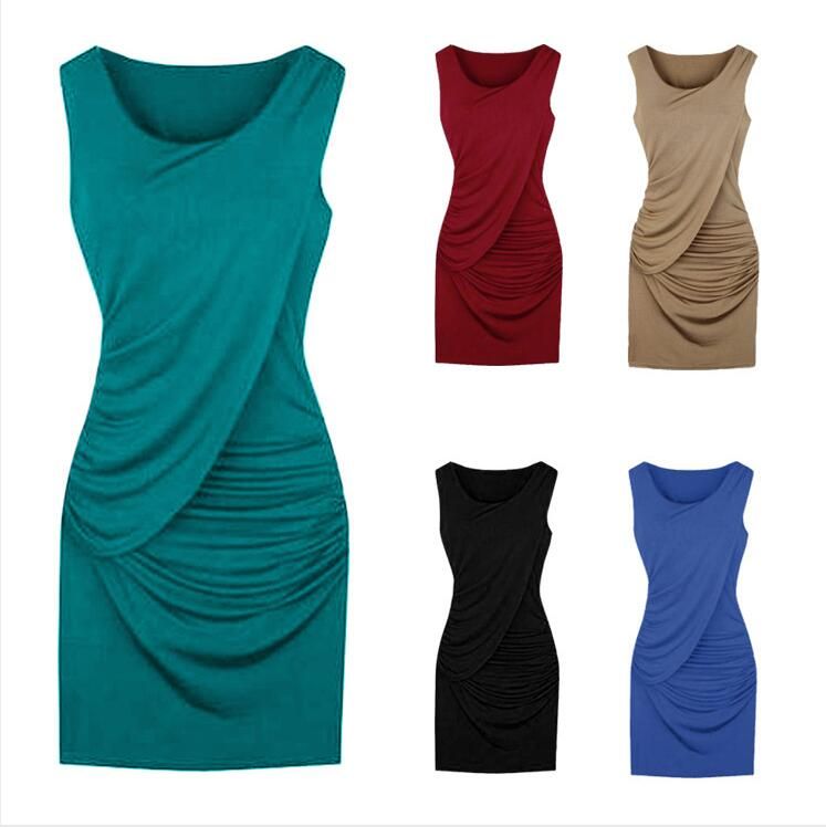 Best And Cheapest Sleep Lounge Women One Piece Dress Solid T Shirt Dresses Designer Skirt Short Sleeve Skinny Dress Sexy Clothing Party Wear Plus Size S 5xl Cz713 For Sale
