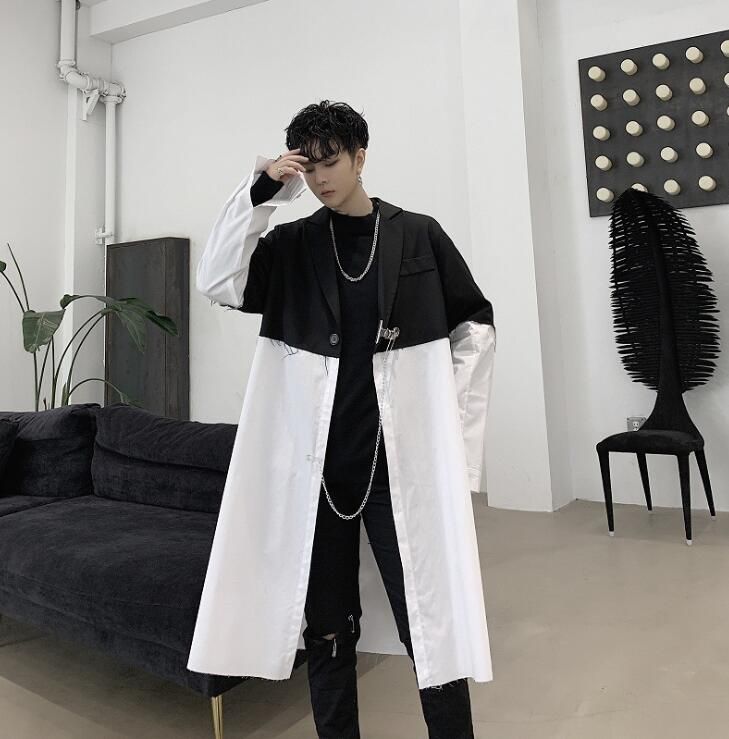 Compre Hombre Trinchera Abrigos Hombre Blanco Y Negro Abrigo Largo Hombre  Ropa De Ropa Con Cuello Abrigo Manga Larga 2020 Primavera Otoño Nuevo  Diseñador D230 A 44,71 € Del Pengliuwang | Es.Dhgate.Com