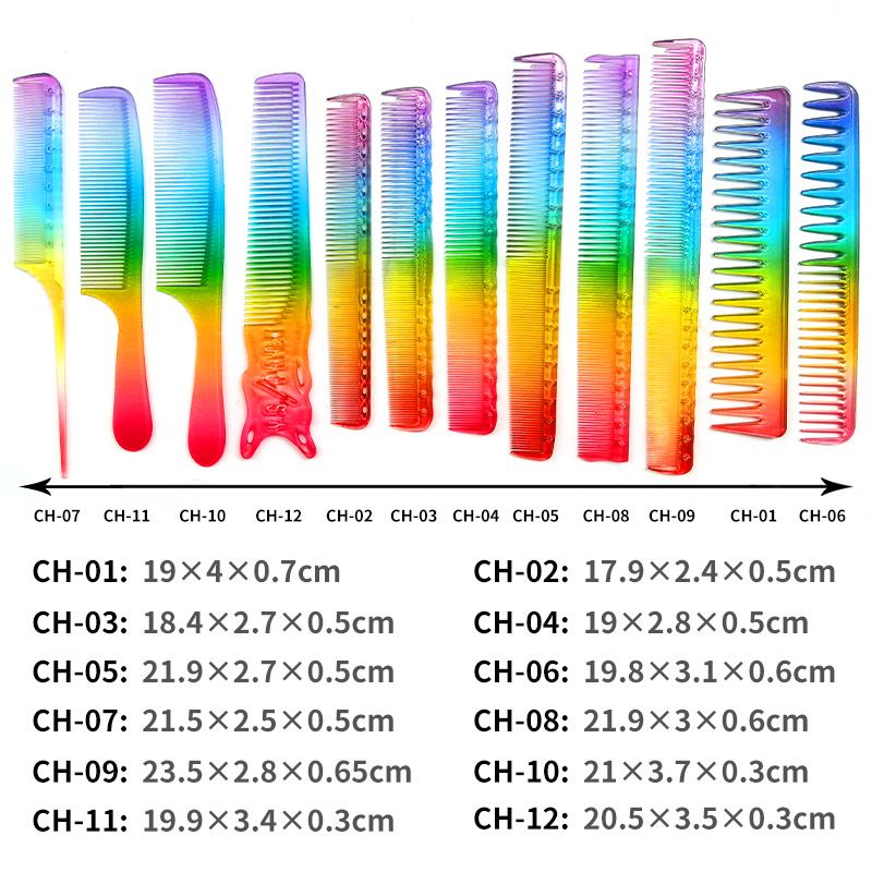 Rainbow Barber Comb Colorful Spot Hair Cutting Comb New Color Transparent Hair Stylist Barber Shop Comb Hair Style Brush Styling Hair Brushes From Luxurycot Store 1 64 Dhgate Com