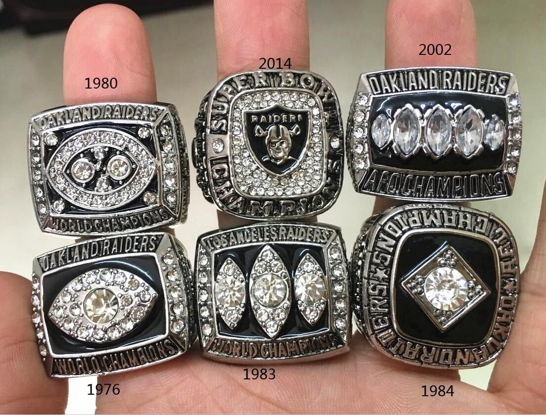 6 -stcs raider ring set geen houten doos