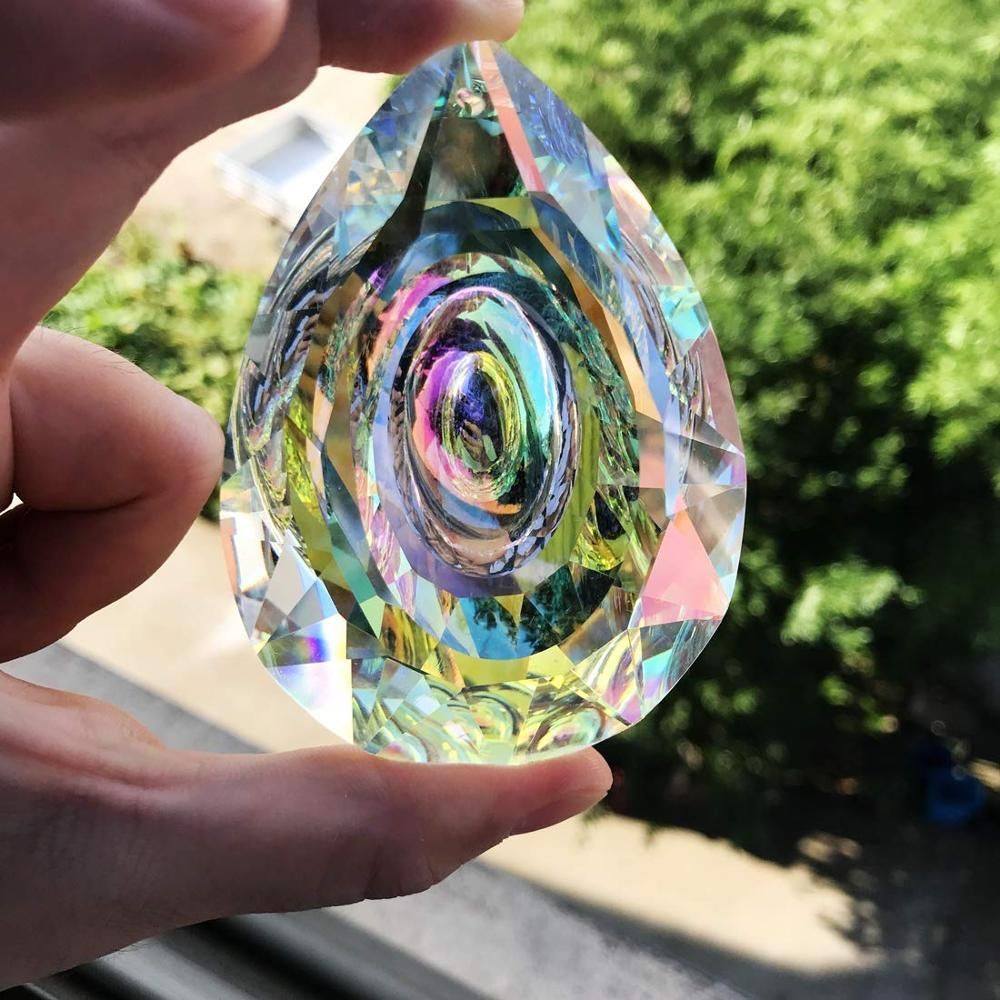 2020 H&D Hanging Crystals Prism Suncatcher For Windows Decoration 76mm