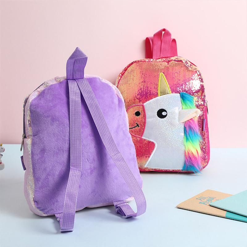 shiny unicorn backpack