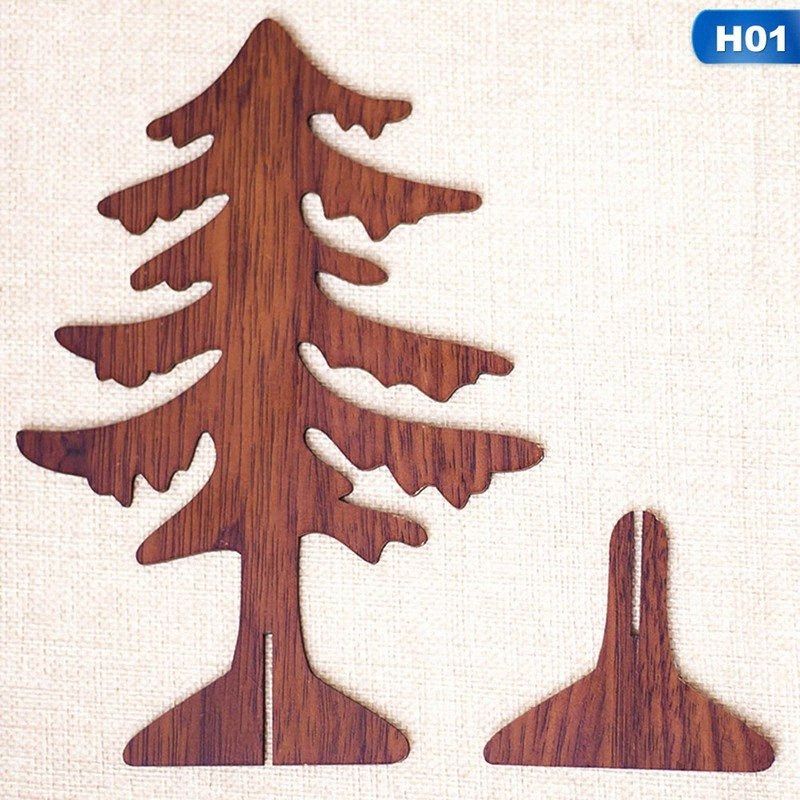 wooden block christmas tree