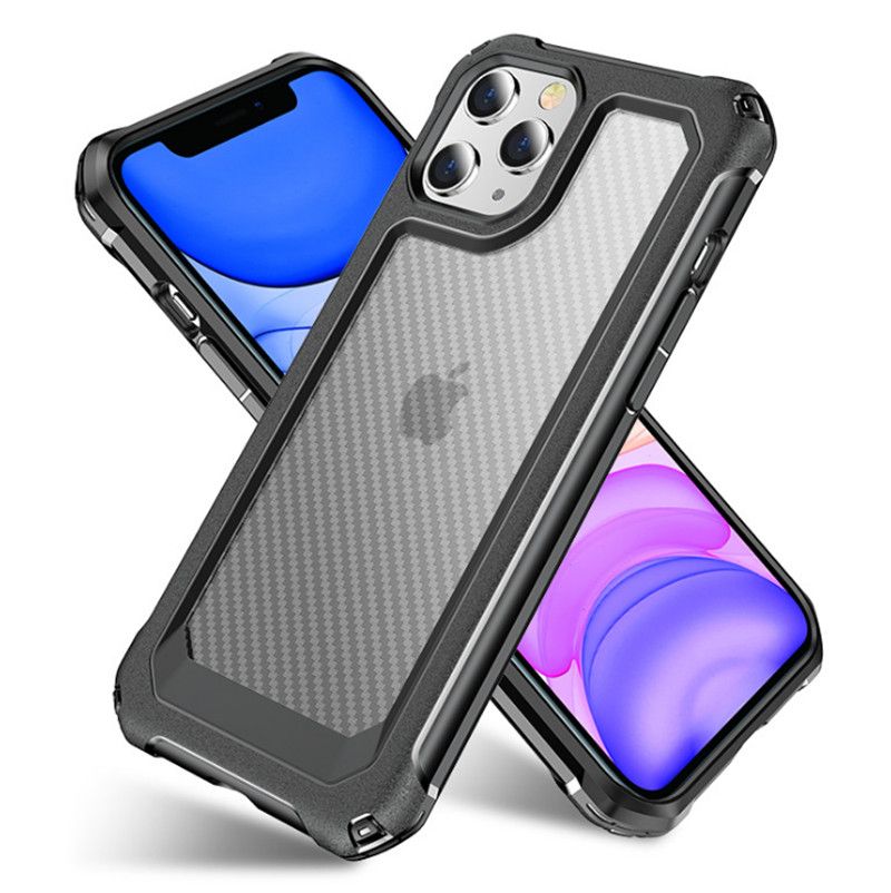 Carbon Fiber Cover Phone Case Armor Shockproof Frame Anti Fall For