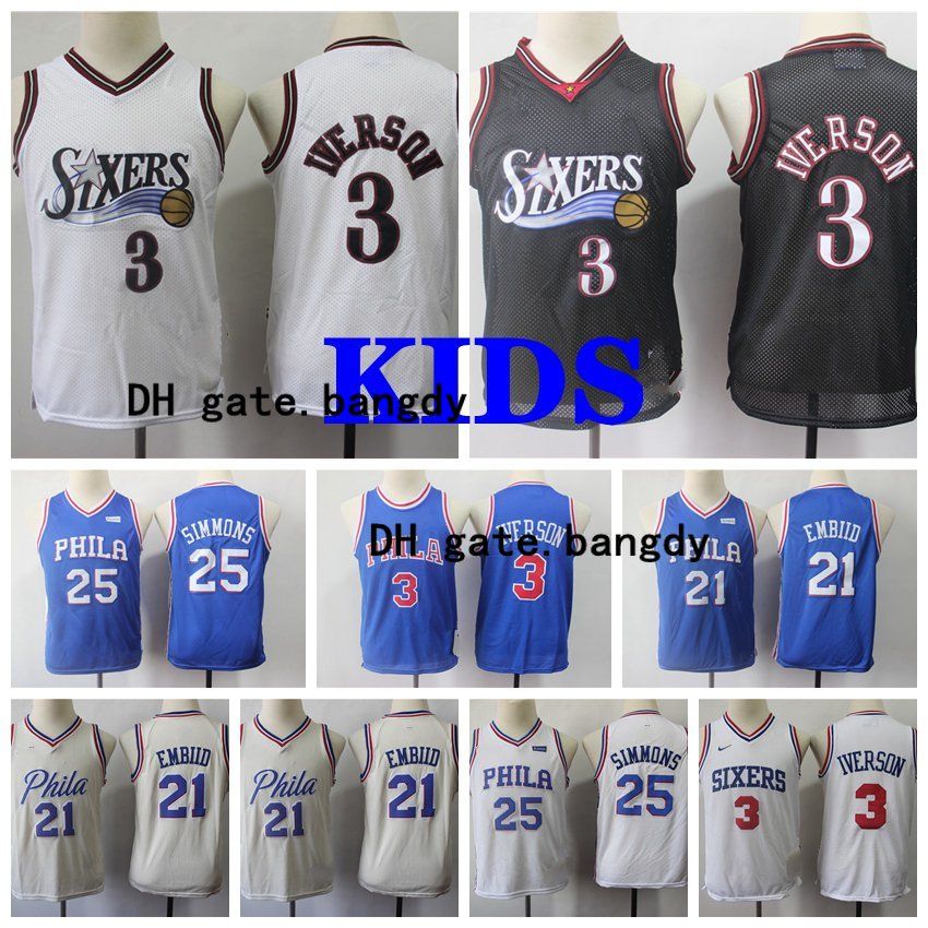 youth embiid jersey